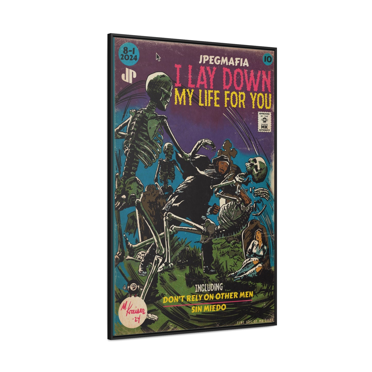 Jpegmafia - I Lay Down My Life For You - Gallery Canvas Wraps, Vertical Frame