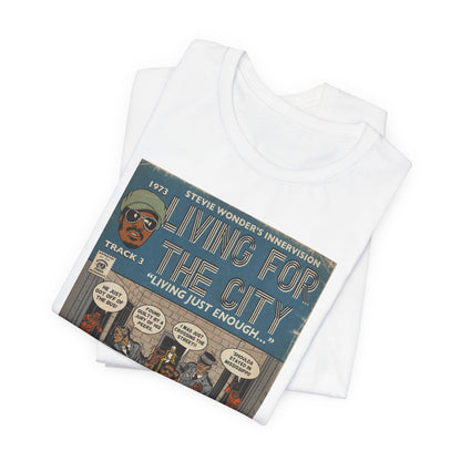 Stevie Wonder - Living For The City - Unisex Jersey Short Sleeve Tee