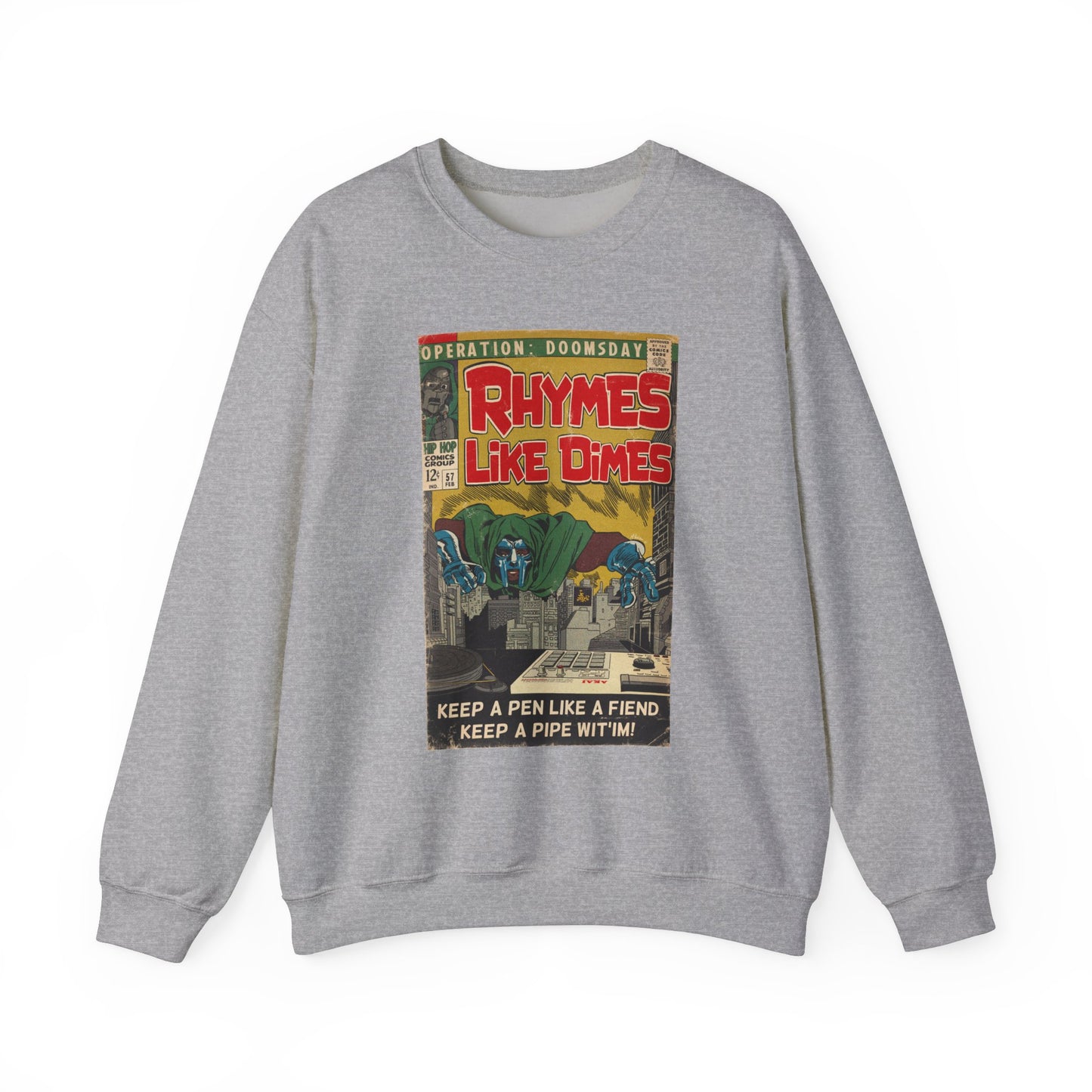 MF DOOM - Rhymes Like Dimes - Unisex Heavy Blend™ Crewneck Sweatshirt