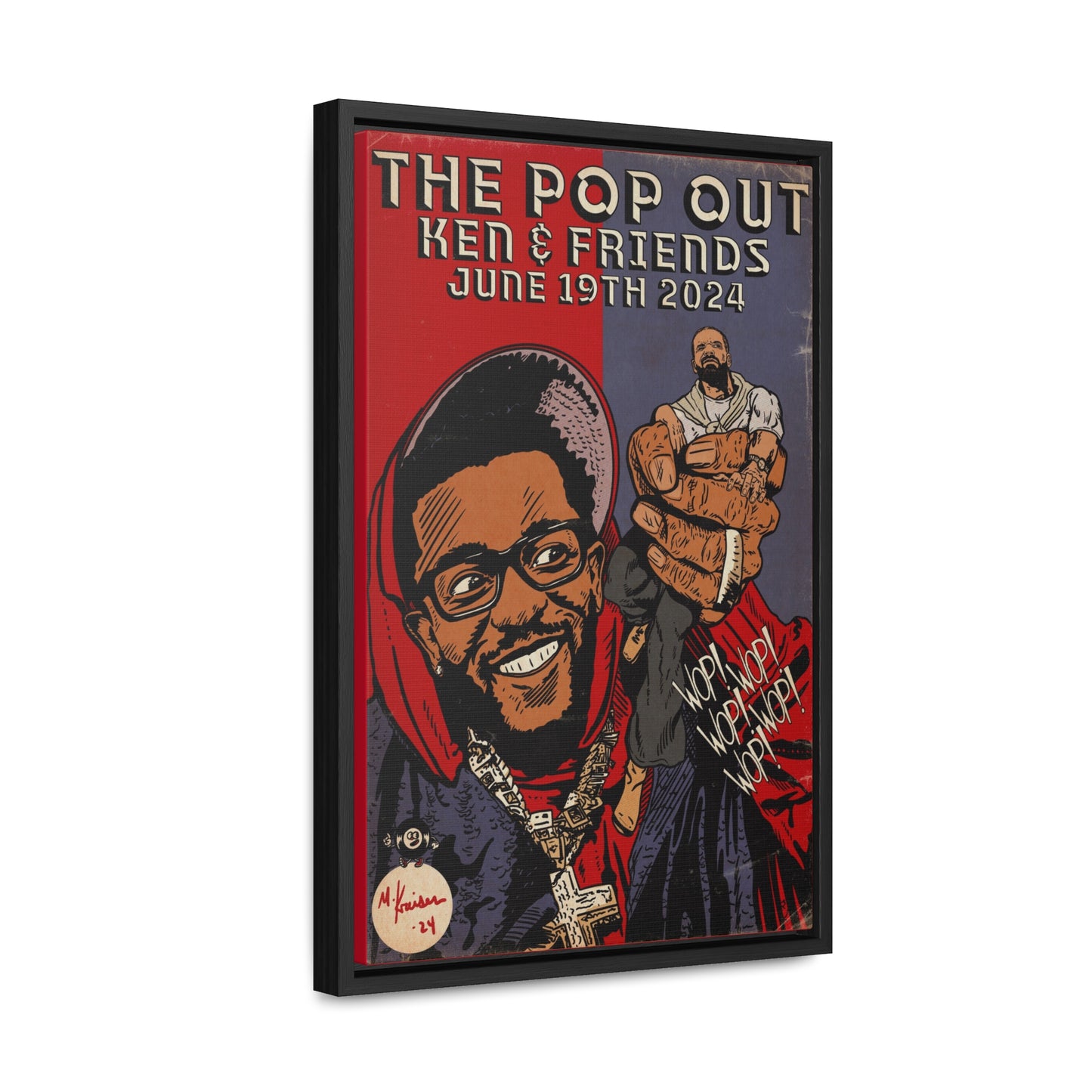 Kendrick Lamar - The Pop Out  - Gallery Canvas Wraps, Vertical Frame