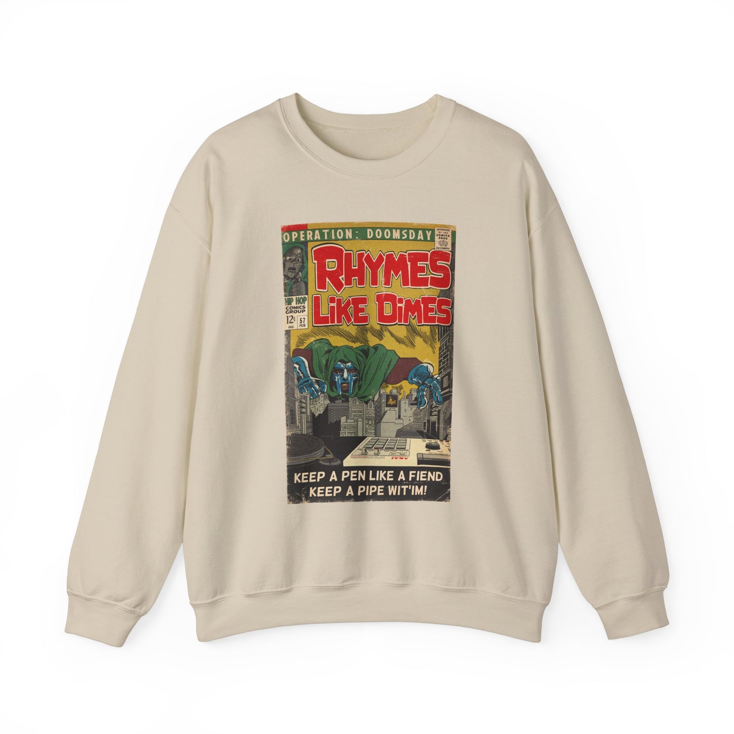 MF DOOM - Rhymes Like Dimes - Unisex Heavy Blend™ Crewneck Sweatshirt