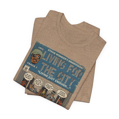 Stevie Wonder - Living For The City - Unisex Jersey Short Sleeve Tee