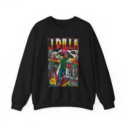 J Dilla - Comic Book Art - Unisex Heavy Blend™ Crewneck Sweatshirt