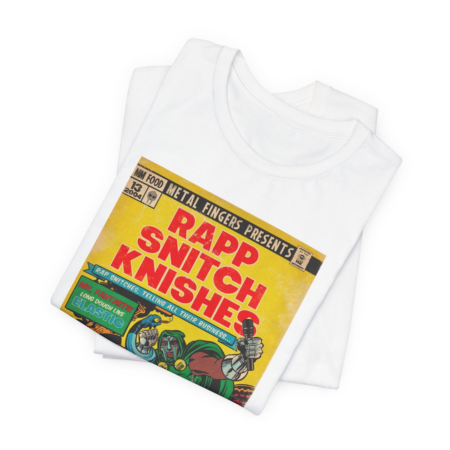 MF DOOM - Rap Snitch Knishes Comic Book Art - Unisex Jersey Short Sleeve Tee