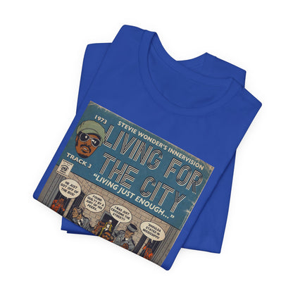 Stevie Wonder - Living For The City - Unisex Jersey Short Sleeve Tee