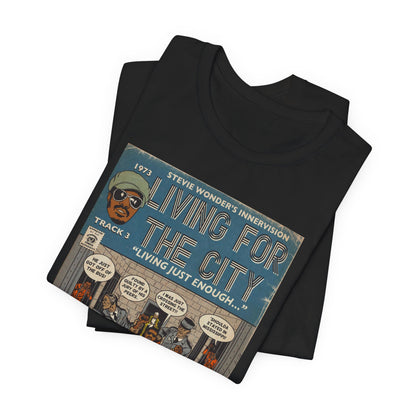 Stevie Wonder - Living For The City - Unisex Jersey Short Sleeve Tee