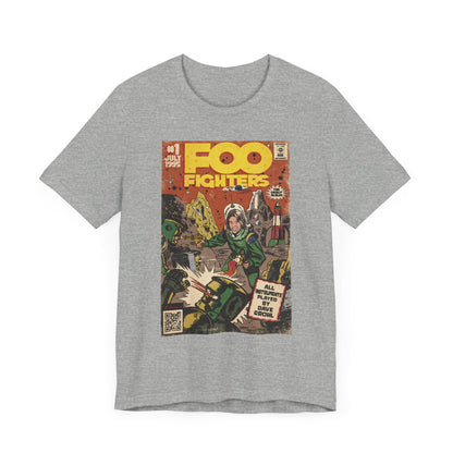 Foo Fighters- Self Titled Comic Book Art - Unisex Jersey Short Sleeve Tee