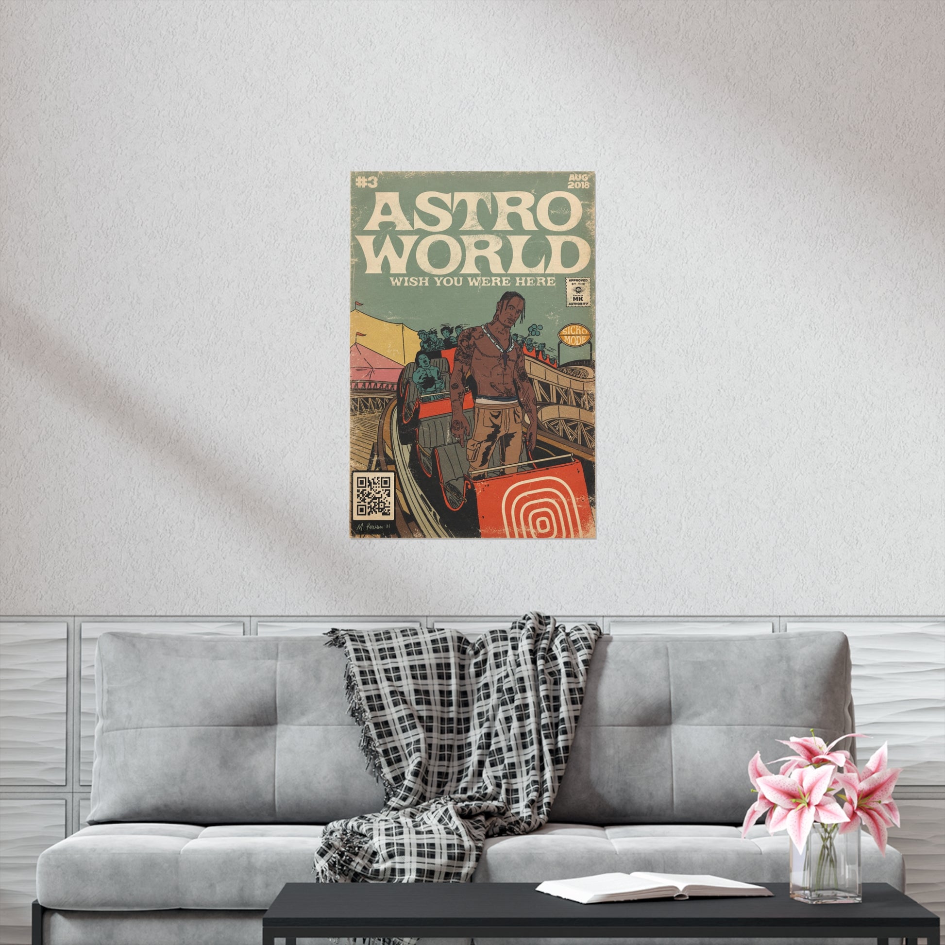 Astroworld Aesthetic Poster 12 x 18-INCH Paper Print - Music