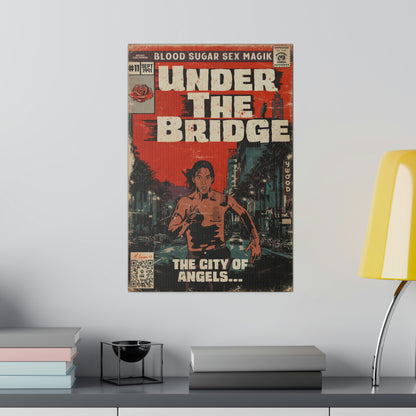 Red Hot Chili Peppers- Under The Bridge - Matte Canvas, Stretched, 0.75"