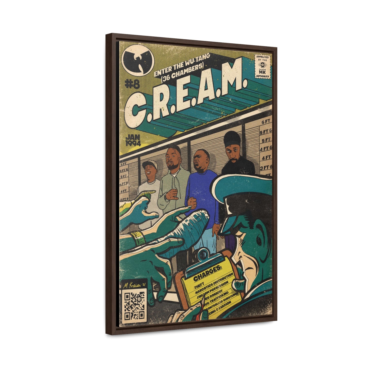 Wu-Tang - C.R.E.A.M - Gallery Canvas Wraps, Vertical Frame