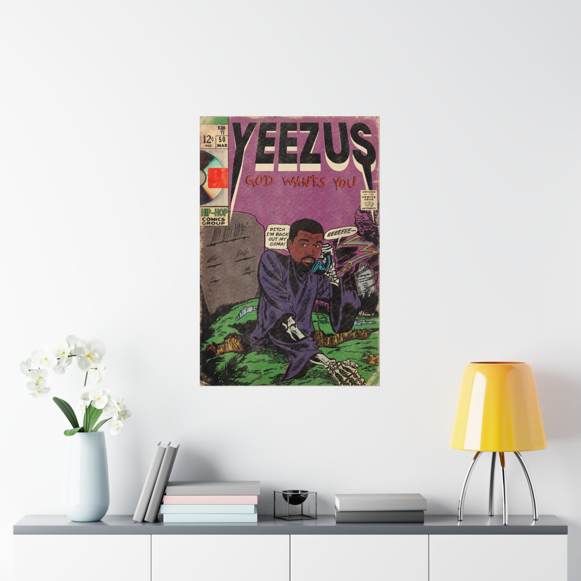Yeezus I Am A God Kanye West Poster – Aesthetic Wall Decor